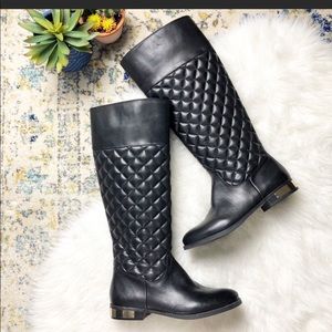 Vince Camuto Quilted Leather Fianna Riding Boots